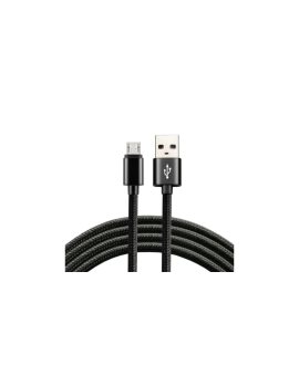Kabel przewód pleciony USB - micro USB everActive CBB-1.2MB 120cm z obsługą szybkiego ładowania do 2,4A czarny