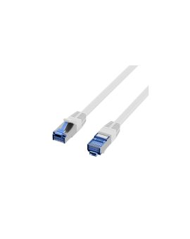 Patchcord SFTP 15m Cat6a Superflex szary na kablu Cat7