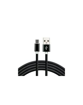 Kabel przewód silikonowy USB - USB-C / Typ-C everActive CBS-1.5CB 150cm z obsługą szybkiego ładowania do 3A czarny