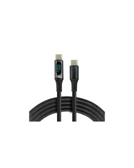 Kabel przewód USB-C PD E-Marker LCD 100cm everActive CBB-1PD5L Power Delivery 3.0 5A/20V 100W