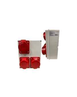 VIPLAST Rozdzielnica Zestaw siłowy Rozdzielnica Elektryczna Natynkowa Budowlana Z Gniazdami 3x 32A z klapkami