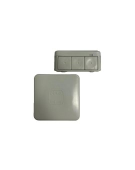 Puszka Elektryczna IP55 Klik Natynkowa 12-Wlotowa 85x85x37 mm Popiel 1szt