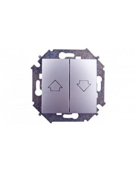 Simon 15 Przycisk żaluzjowy aluminium metalizowane 1591335-026