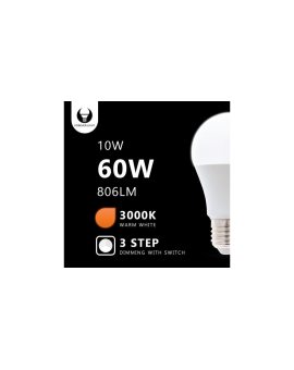 Żarówka LED E27 A60 10W 230V 3000K 806lm 3 stopniowe ściemnianie Forever Light