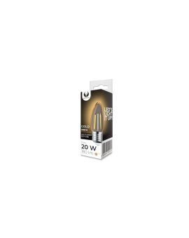 Żarówka LED Filament E27 C35 2W 230V 2200K 180lm COG złota Forever Light