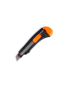 Nóż wzmocniony plastikowy, 18 mm z ostrzem segmentowym (23-002)