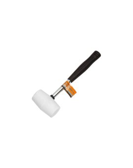 Młotek gumowy z metalową rączką, biały 225 g (39-003)