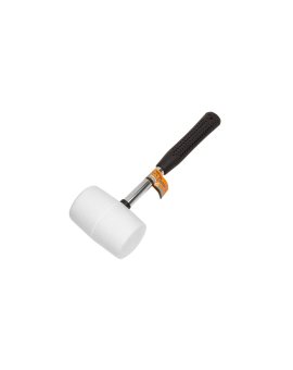 Młotek gumowy z metalową rączką, biały 680 g (39-004)
