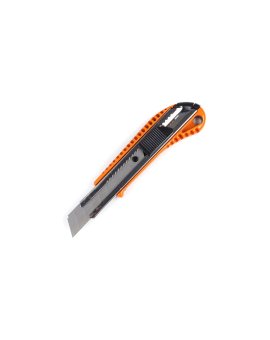 Nóż metalowy, 18 mm z automatyczną blokadą i ostrzem segmentowym (23-005)