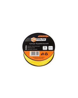 Sznur murarski Polax do prac budowlanych 1,5 mm x 50 m, żółty (30-005)