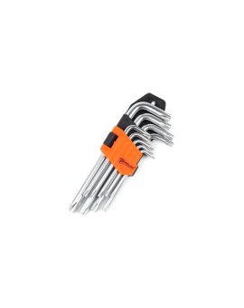 Zestaw kluczy imbusowych TORX , 9 sztuk, Cr-V (25-007)