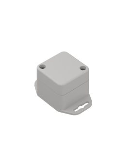 ZP45.45.40UJp TM ABS-PC - Obudowa plastikowa ZP45.45.40 jasny dół z uszami - bezbarwna góra z tulejkami mosiężnymi ABS-PC