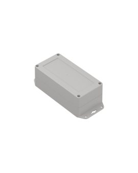 ZP160.80.60UJp TM ABS-PC - Obudowa plastikowa ZP160.80.60 jasny dół z uszami - bezbarwna góra z tulejkami mosiężnymi ABS-PC
