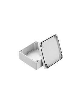 ZP135.135.60SJ-IP67 TM ABS - Obudowa hermetyczna ZP135.135.60 jasna z uszczelką zalewaną i tulejkami mosiężnymi ABS