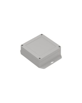ZP120.120.45UJp TM ABS-PC - Obudowa plastikowa ZP120.120.45 jasny dół z uszami - bezbarwna góra z tulejkami mosiężnymi ABS-PC