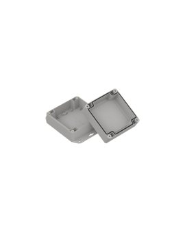ZP105.105.60SUJp-IP67 TM ABS-PC - Obudowa hermetyczna ZP105.105.60 jasny dół z uszami - bezbarwna góra z uszczelką zalewaną i tu