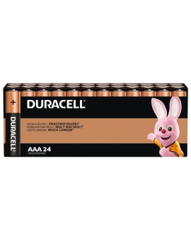 bateria alkaliczna Duracell Basic LR03 AAA (kartonik) - 24 sztuki