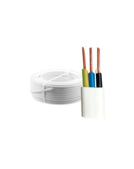 Kabel YDYp 3x2,5mm2 450/750V 100mb krążek przewód elektroinstalacyjny biały 3x2,5