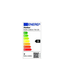 Żarówka LED XLED C35E14 7W-CW 1055lm 6500K barwa zimna filament szklana 38418