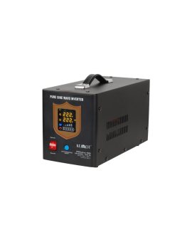Zasilacz awaryjny UPS przetwornica PRO sinus 12V/230V AVR 700W / 1000VA 10A czarny KEMOT do centralnego ogrzewania (pieca CO, po