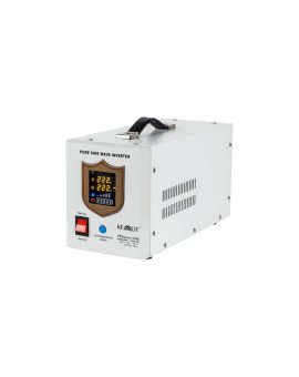 Zasilacz awaryjny UPS przetwornica PRO sinus 12V/230V AVR 700W / 1000VA 10A biały KEMOT do centralnego ogrzewania (pieca CO, pom