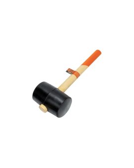 Młotek gumowy Polax z drewnianą rączką 80 mm 1200 g Czarny (39-006)