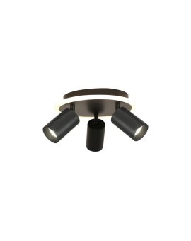 Plafon Parma 3 okrągły czarny 3xGU10 LED CCT Light Prestige