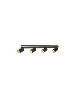 Zestaw reflektorów plafon Parma czarny 4xGU10 plus LED Light Prestige