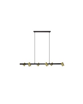 Lampa wisząca Snow 6 złoto - czarna 6xGU10 Light Prestige