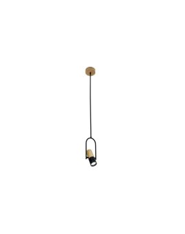 Lampa wisząca Bovino drewniano - czarna 1xGU10 Light Prestige