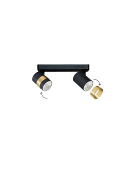Spot Anillo 2 czarny 2xGU10 Light Prestige