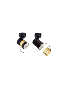 Spot Anillo 1 czarny 1xGU10 Light Prestige