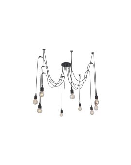 Lampa wisząca Soleto czarna 10xE27 Light Prestige