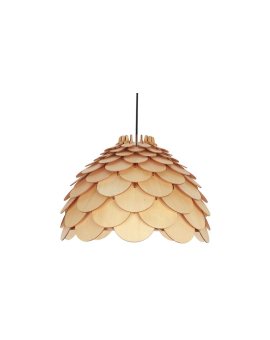Lampa wisząca Burgo duża drewniana 1xE27 Light Prestige