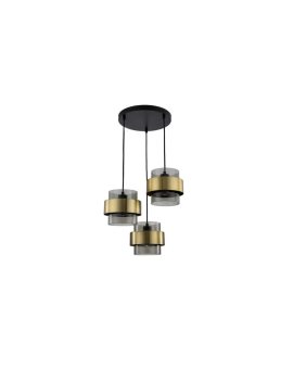 Lampa wisząca Miele dymna 3xE27 Light Prestige