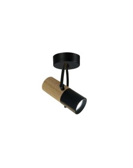 Kinkiet Bovino drewniano - czarny 1xGU10 Light Prestige