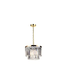 Lampa wisząca Vetro 5 antyczne złoto 5xE14 Light Prestige
