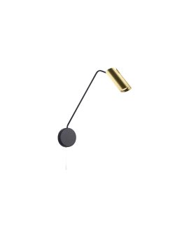 Kinkiet z wysięgnikiem Futuro czarno - złoty 1xGU10 Light Prestige