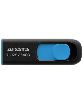 Adata Pendrive UV128 64GB USB 3.2 Gen1 czarno - niebieski