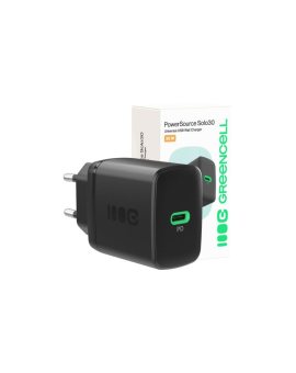 ŁADOWARKA SIECIOWA Greencell PowerSource Solo30 30W 1xUSB-C PD 3.0 QC 4.0+ czarna