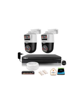 Zestaw monitoringu IP Dahua 2 kamery obrotowe 2MP+2MP z dyskiem 1TB