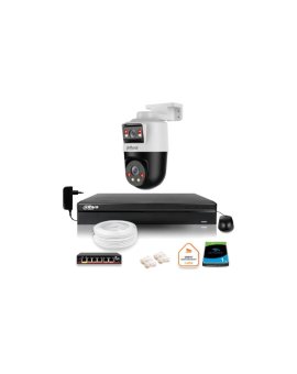 Zestaw monitoringu IP Dahua kamera obrotowa 2MP+2MP dysk 1TB