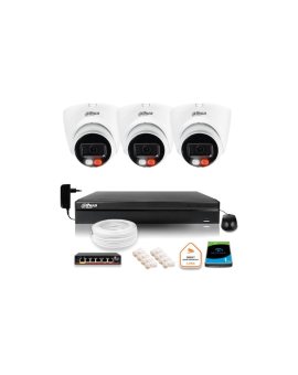 Zestaw monitoringu IP DAHUA 4Mpx 2K 3 kamery IPC-HDW1439V-A-IL z dyskiem 1TB