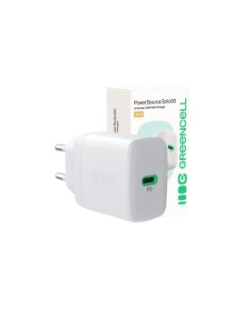 ŁADOWARKA SIECIOWA Greencell PowerSource Solo30 30W 1xUSB-C PD 3.0 QC 4.0+ biała