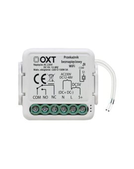 Moduł OXT mini przekaźnik beznapięciowy AC 230V DC 5V 12-48V WiFi TUYA