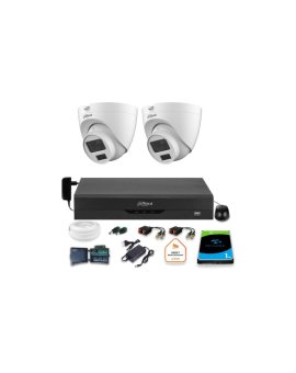 Zestaw monitoringu Dahua 2x kamera kopułkowa HAC-HDW1500CLQ-IL-A-0280B-S2 1TB IR 20m 5mp