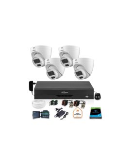 Zestaw monitoringu Dahua 4x kamera kopułkowa HAC-HDW1500CLQ-IL-A-0280B-S2 1TB IR 20m 5mp