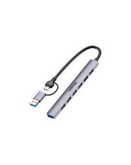 Unitek Hub USB-A/C 7w1 z adapterem