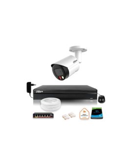 Zestaw monitoringu IP Dahua 8mpx 4K kamera IPC-HFW2849S-S-IL z dyskiem 1TB