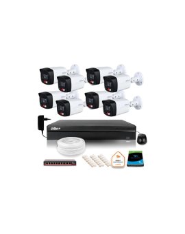 ZESTAW 8 Kamery IP Dahua 8mpx IPC-HFW1839TC-A-IL-0280B-S6 + DYSK 1TB